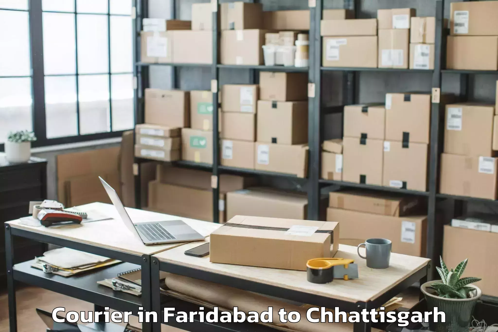 Book Faridabad to Kumhari Courier Online